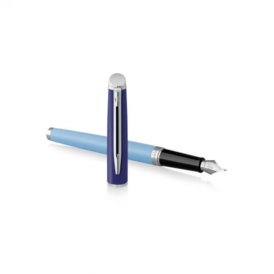 WATERMAN Graduate Allure Stylo plume, laque noire satinée, plume fine,  cartouche encre bleu, Coffret cadeau