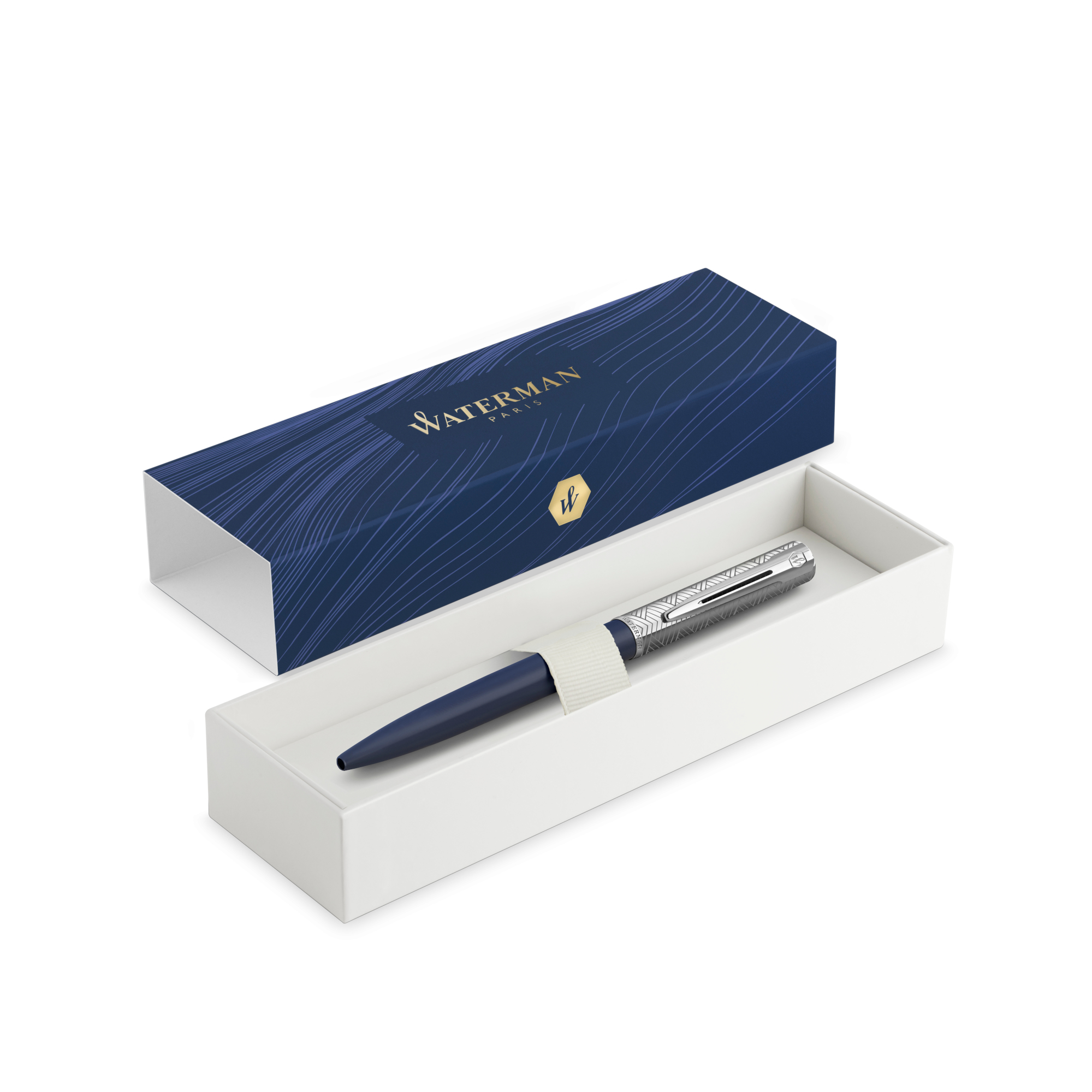 Stylo bille Waterman Expert Deluxe Métallique Bleu CT